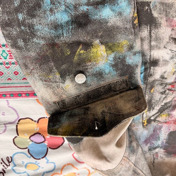 Acne Studios Paint-Splattered Graffiti Work Jacket - Picture 5 of 8